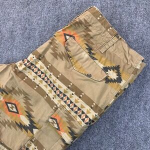 Lucky Brand Classic 9" Multi Southwest Print Cargo Shorts Men's 36 Aztec Pockets